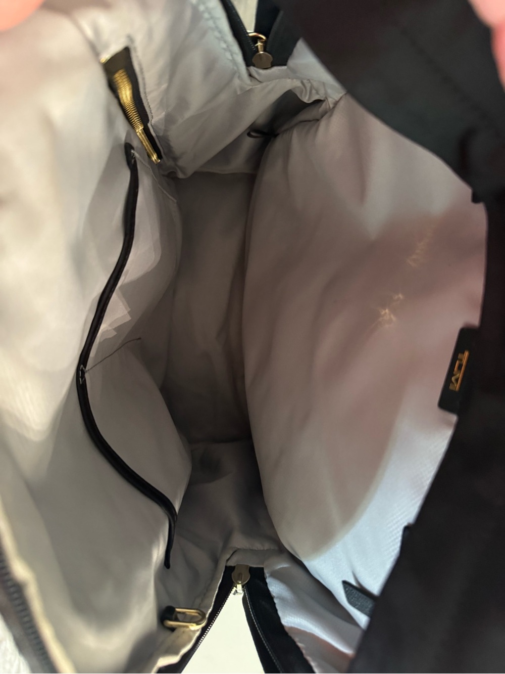 TUMI Black Nylon Voyageur Celina Backpack with Gold Hardware good condition - Picture 3 of 5